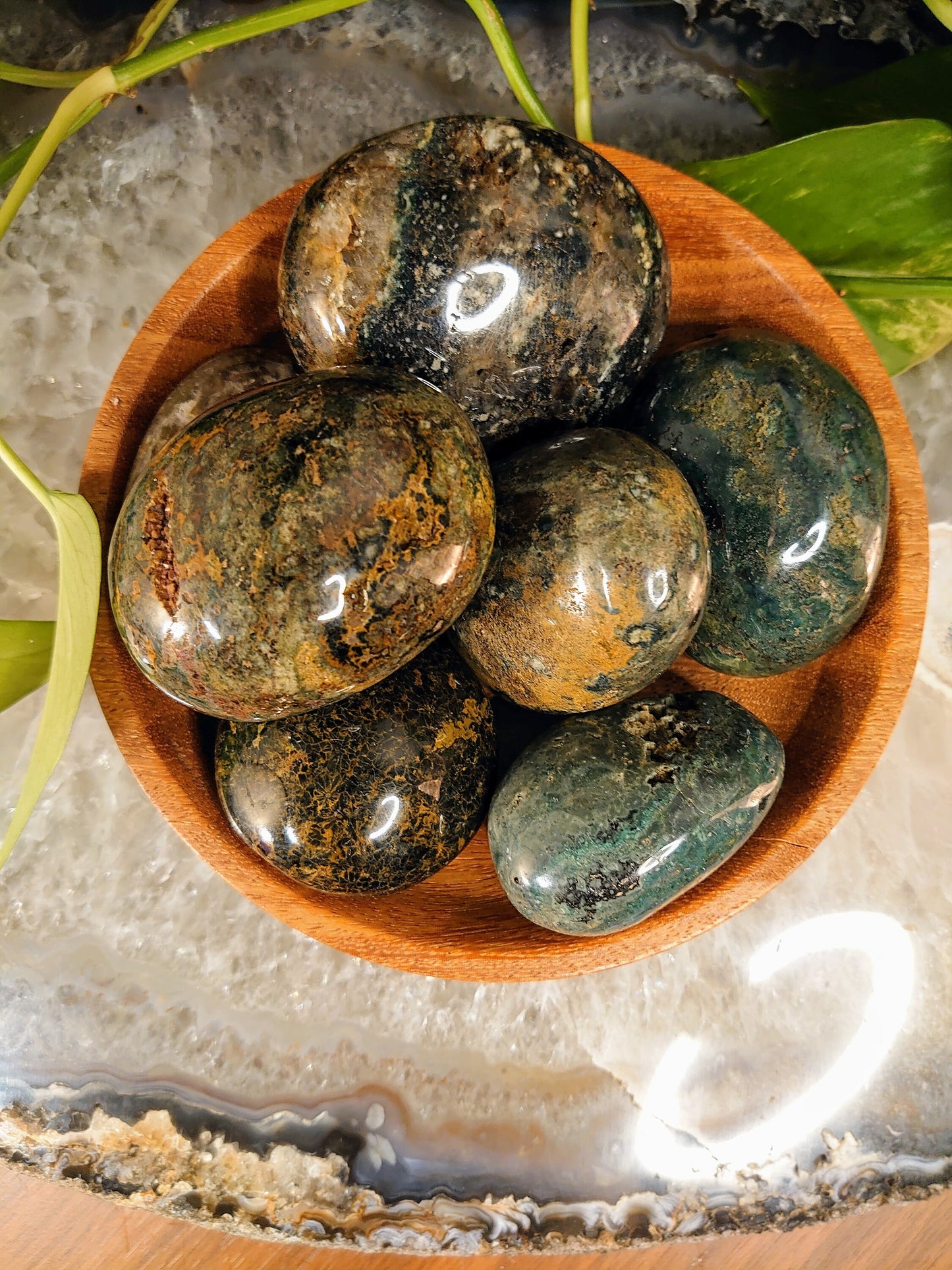 Ocean Jasper Palm Stones from Madagascar/ Sea Jasper Gemstone/ for Crystal Healing/ Reiki/ Meditation/ Crystal & Mineral Collectors