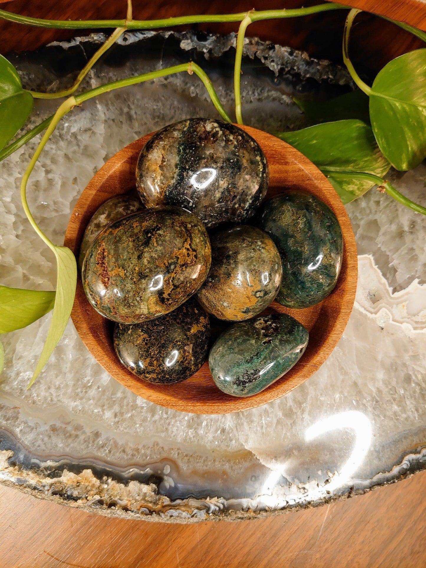 Ocean Jasper Palm Stones from Madagascar/ Sea Jasper Gemstone/ for Crystal Healing/ Reiki/ Meditation/ Crystal & Mineral Collectors