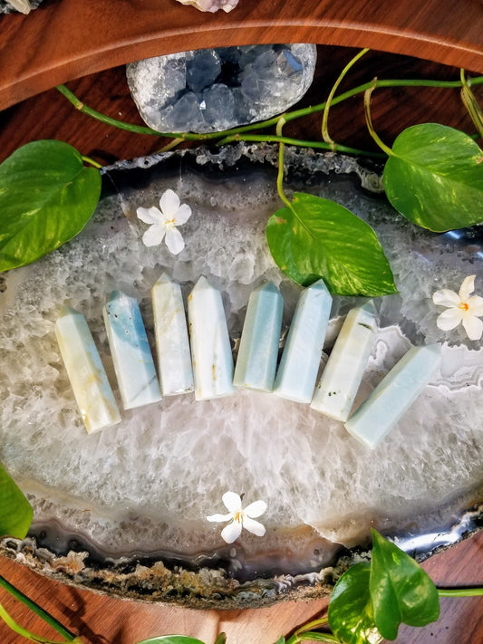 Amazonite Generator/ Point/ Tower/ Obelisk/ for Crystal Healing & Grids/ Meditation/ Reiki/ Mineral Collectors/ Gemstone Home Decor