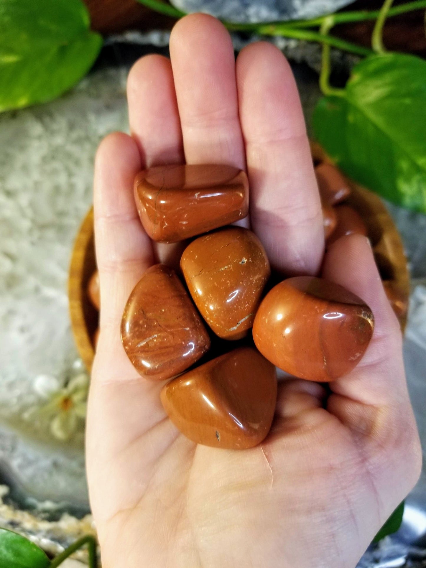 Red Jasper Tumbled Stone/ Polished Pebbles/ for Crystal Healing & Grids/ Reiki/ Meditation/ Energy Work/ Gem and Mineral Collections