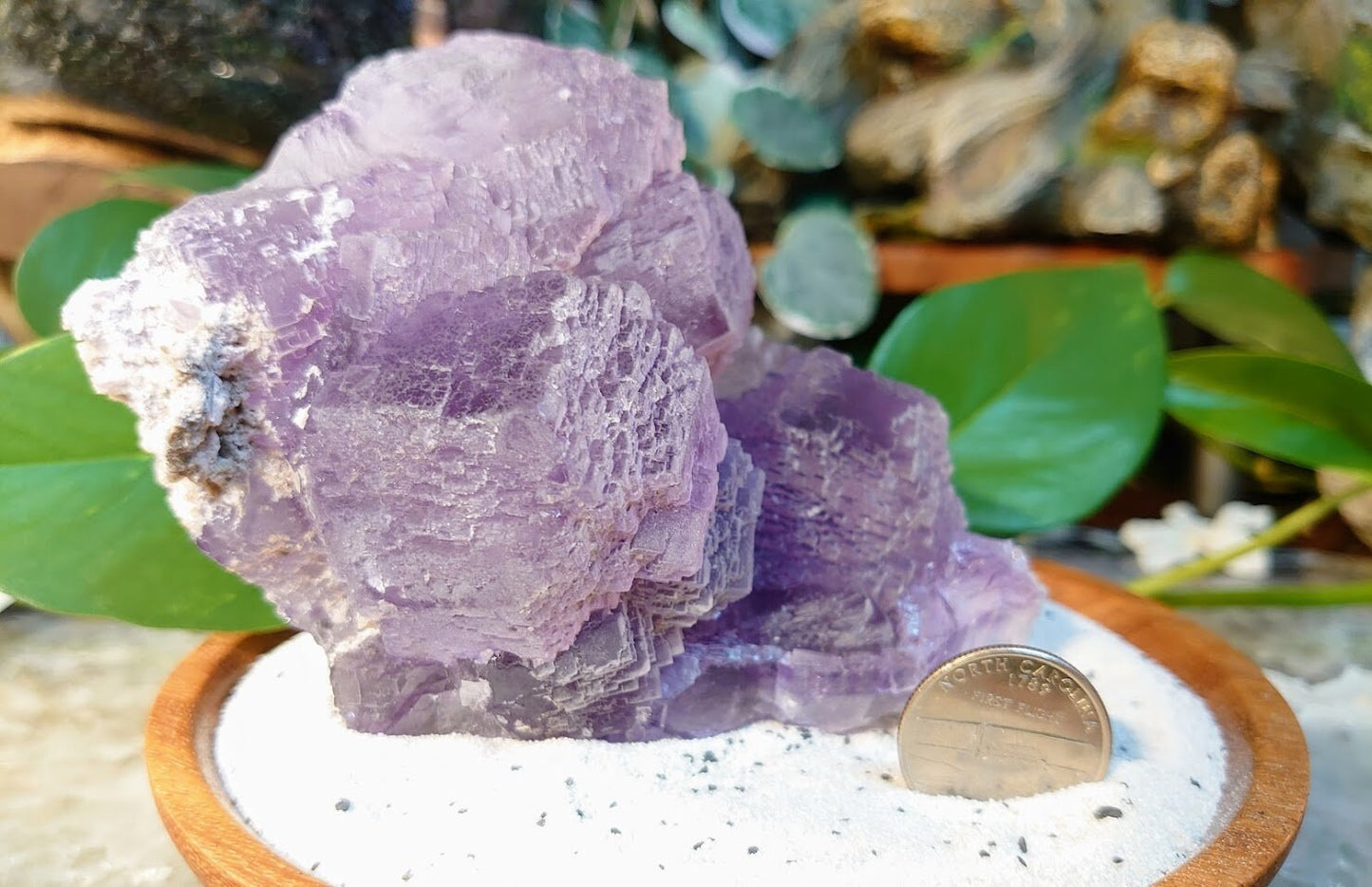 798g Beautiful Purple La Viesca Fluorite from Asturias, Spain for Altar and Home Decor / Collection / Reiki