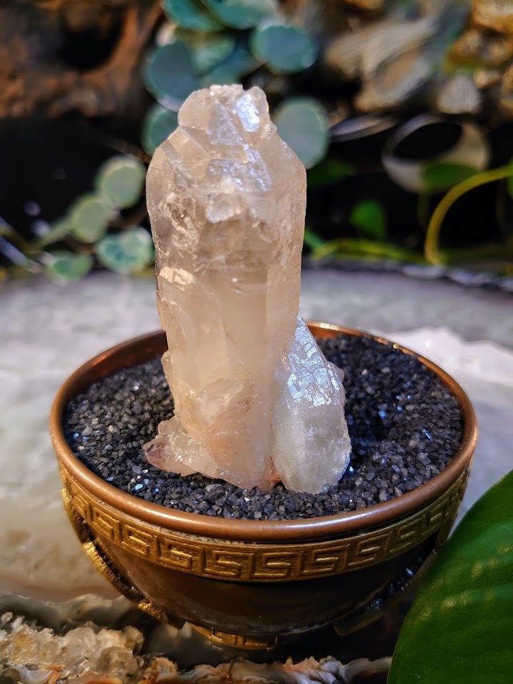 68.1g Hematoid Elestial Quartz Point/Cluster with Phantom from Zambia for Home and Altar Decor / Collection / Energy