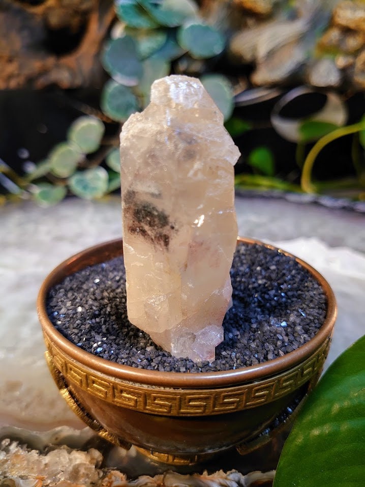 68.1g Hematoid Elestial Quartz Point/Cluster with Phantom from Zambia for Home and Altar Decor / Collection / Energy