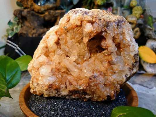 1,582g Large Hematoid Quartz Cluster/Geode on Matrix from Zambia for Home and Altar Decor / Collection / Energy / Cabinet Size Class