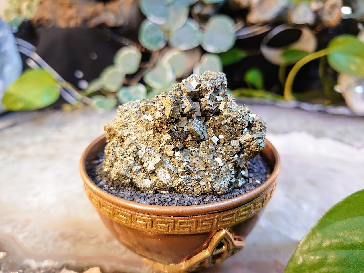 124g Cubic Pyrite Cluster from Silver King Mine, Utah for Collection / Home and Altar Decor / Gifting