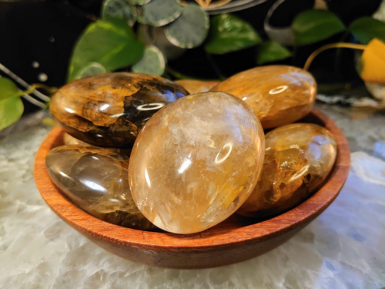 Limonite Golden Healer Palmstones/Gallet from Madagascar for Crystal Healing/ Reiki/ Meditation/ Crystal & Mineral Collectors