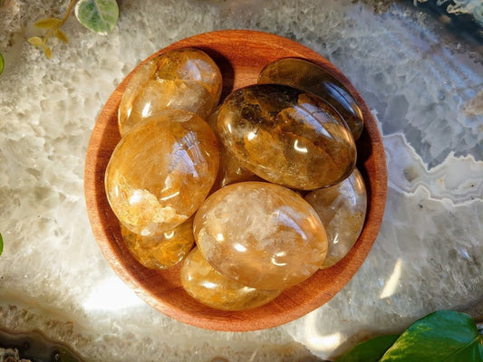 Limonite Golden Healer Palmstones/Gallet from Madagascar for Crystal Healing/ Reiki/ Meditation/ Crystal & Mineral Collectors