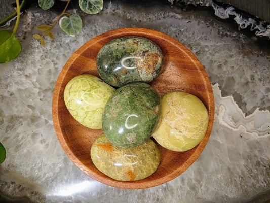 Green Opal Palmstones from Madagascar for Crystal Healing/ Reiki/ Meditation/ Crystal & Mineral Collectors