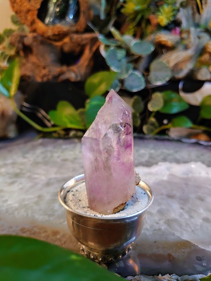 90.03g Large Vera Cruz Amethyst Point with Enhydro for Crystal Healing / Meditation / Energy Work / Jewelry Crafting / Grid Creation