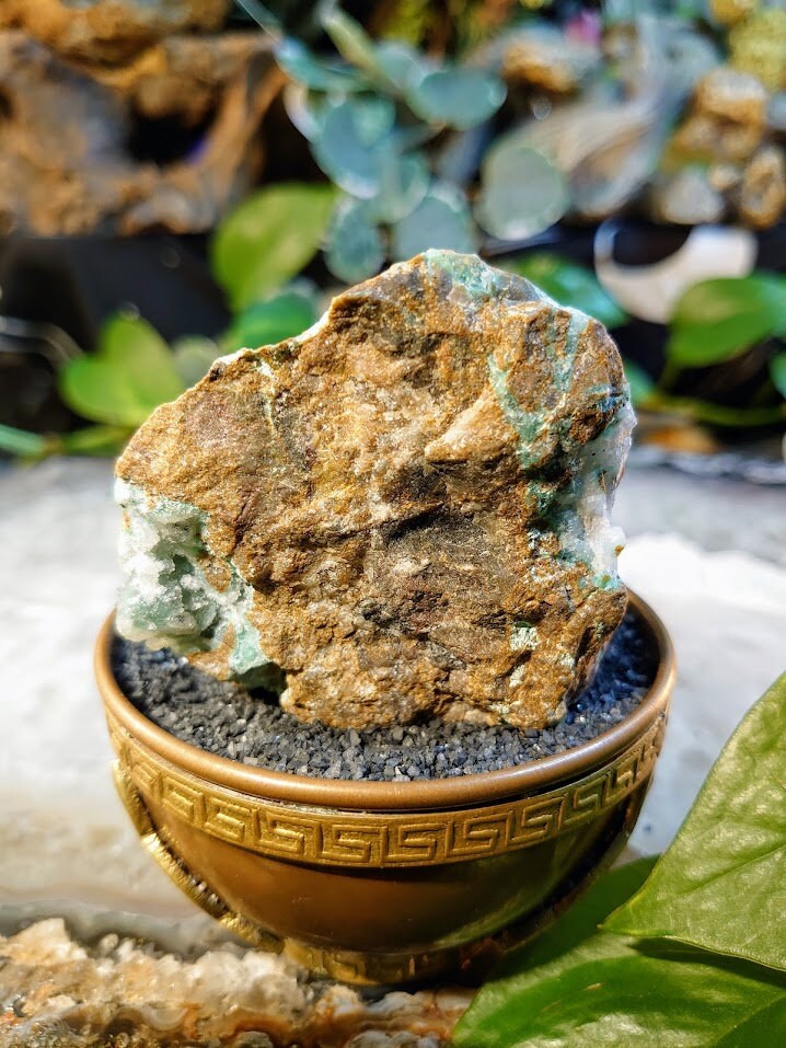 164g Natural Chrysocolla with Druzy on Matrix for Home and Altar Decor / Energy Work / Crystal Healing / Collection / Gifting for Her & Him