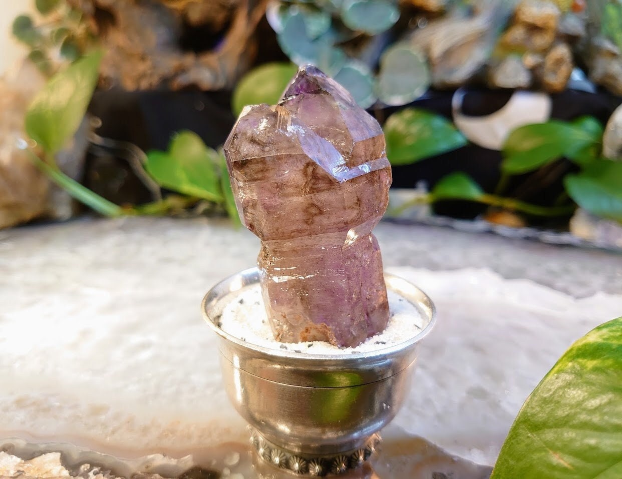 69.2g Shangaan Amethyst Scepter with Hematite from Zimbabwe for Collection / Crystal Healing/ Meditation/ Jewelcrafting / Gifting