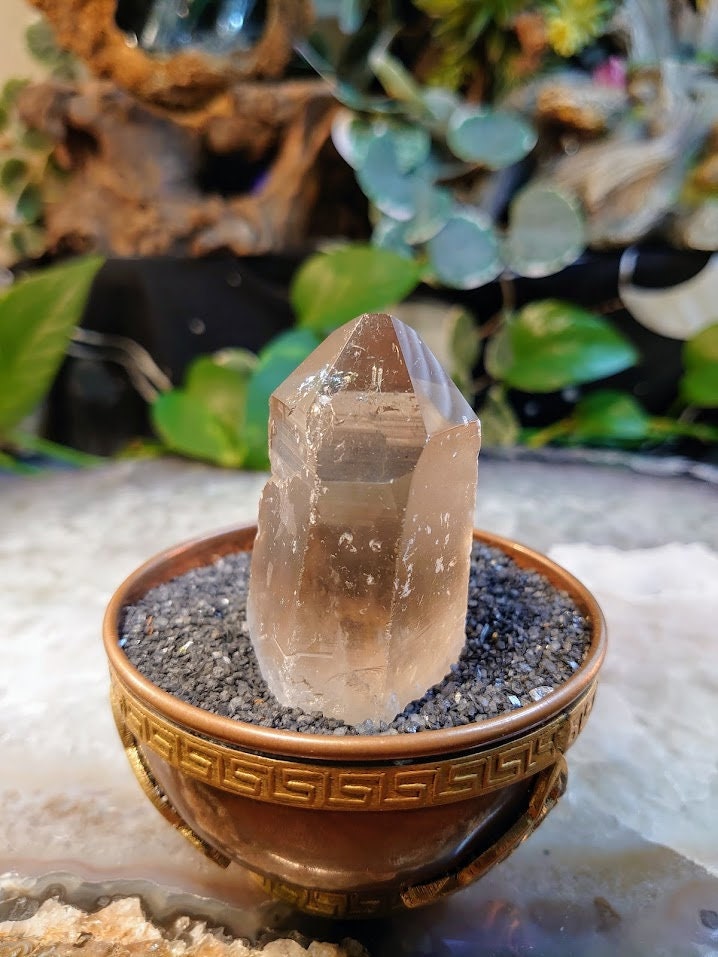 89.2g Natural Smoky Citrine Self Standing Generator from Minas Gerais, Brazil for Crystal Healing / Grid Creation / Home and Altar Decor