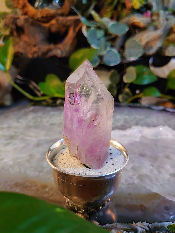 90.03g Large Vera Cruz Amethyst Point with Enhydro for Crystal Healing / Meditation / Energy Work / Jewelry Crafting / Grid Creation