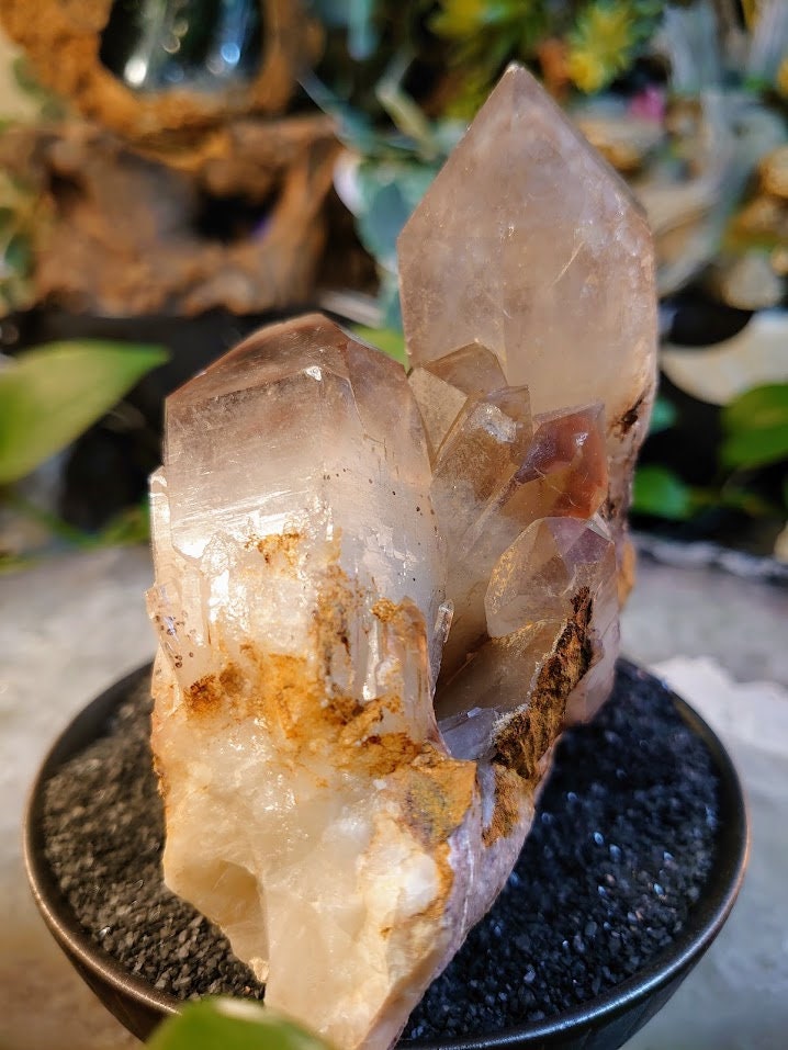 636g Hematoid Quartz Cluster with Phantoms from Karoi, Zimbabwe for Home and Altar Decor / Collection / Energy