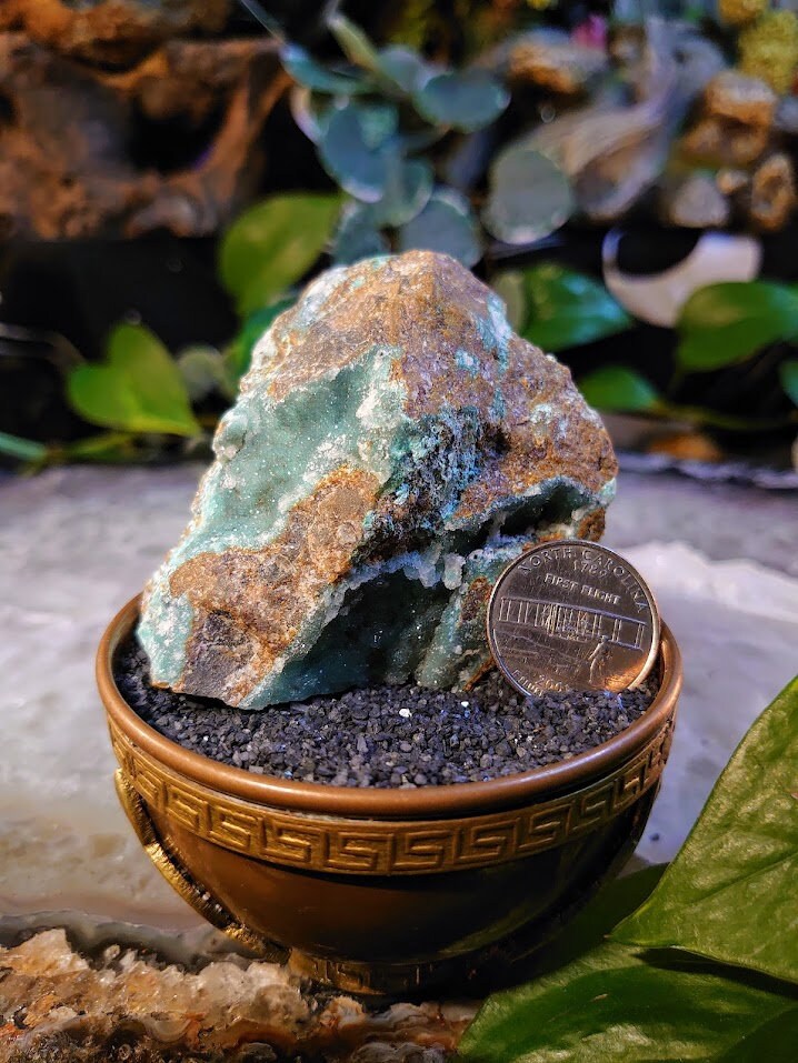 164g Natural Chrysocolla with Druzy on Matrix for Home and Altar Decor / Energy Work / Crystal Healing / Collection / Gifting for Her & Him