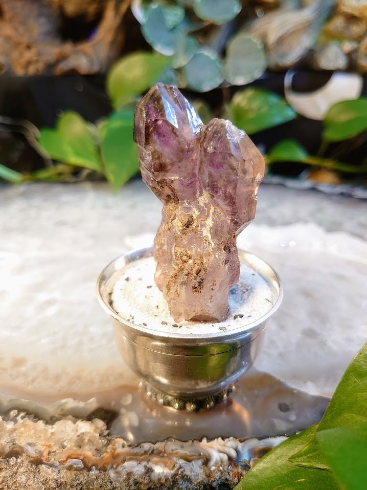 69.2g Shangaan Amethyst Scepter with Hematite from Zimbabwe for Collection / Crystal Healing/ Meditation/ Jewelcrafting / Gifting