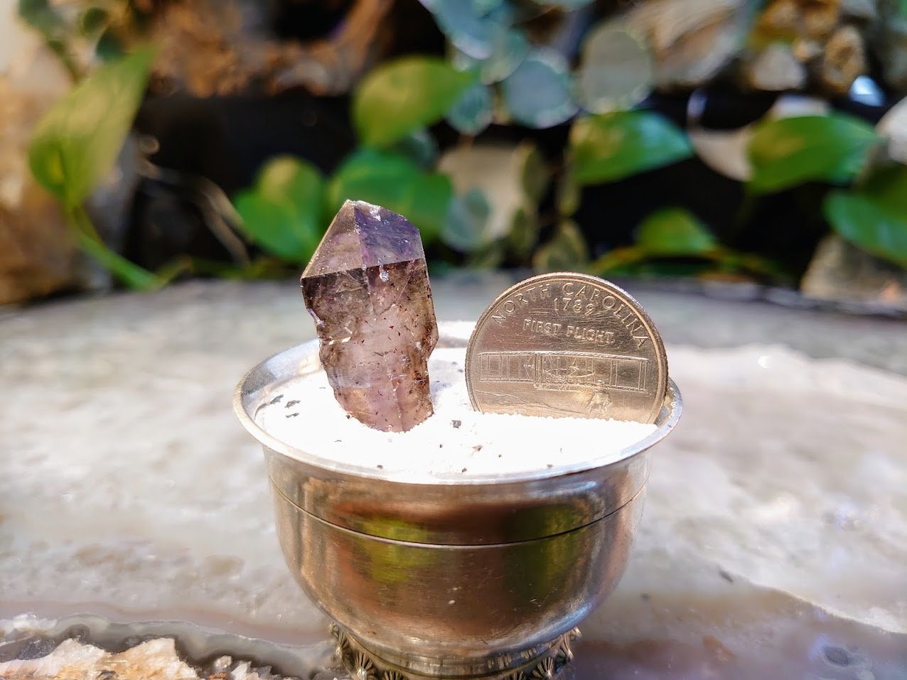 10.1g Shangaan Amethyst with Hematite and Phantom from Zimbabwe for Collection/ Crystal Healing/ Meditation/ Jewelcrafting/ Gifting