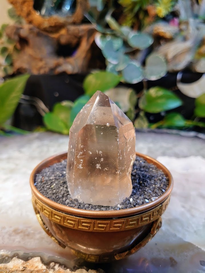 89.2g Natural Smoky Citrine Self Standing Generator from Minas Gerais, Brazil for Crystal Healing / Grid Creation / Home and Altar Decor