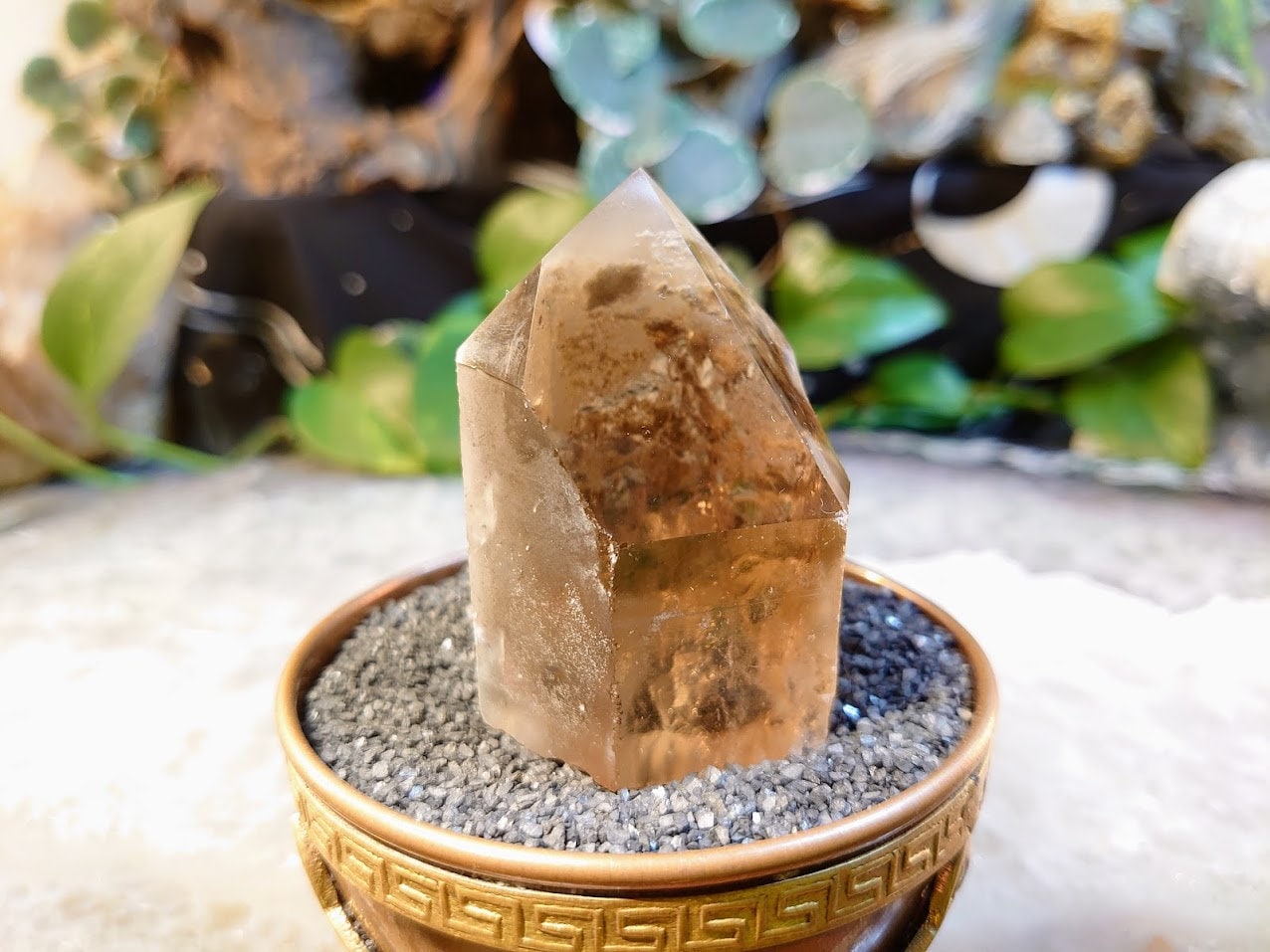 120g Natural Smoky Citrine Self Standing Generator from Minas Gerais, Brazil for Crystal Healing / Grid Creation / Home and Altar Decor