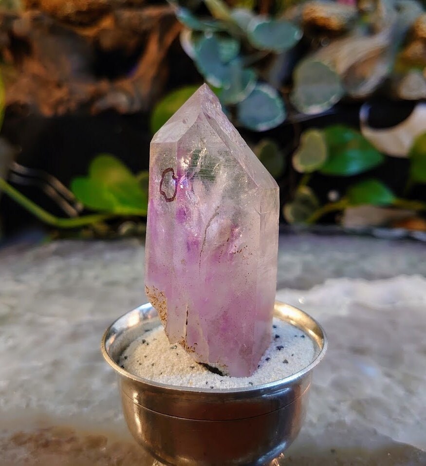 90.03g Large Vera Cruz Amethyst Point with Enhydro for Crystal Healing / Meditation / Energy Work / Jewelry Crafting / Grid Creation