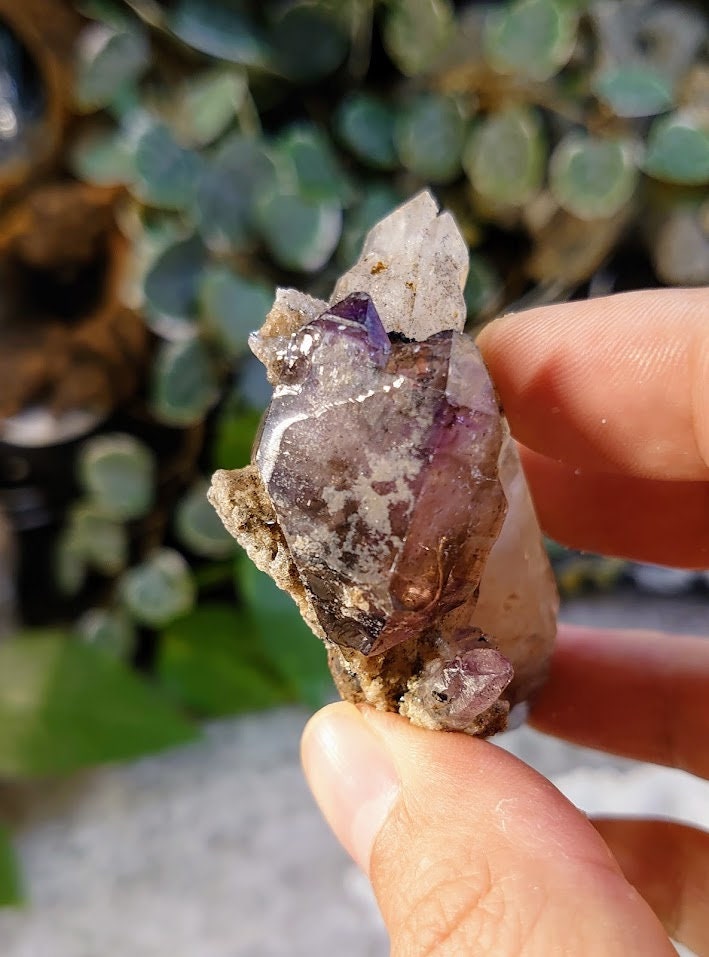 84.6g Chibuku Smoky Amethyst Cluster with Lepidocrocite from Zimbabwe for Collection / Crystal Healing/ Meditation/ Jewelcrafting / Gifting