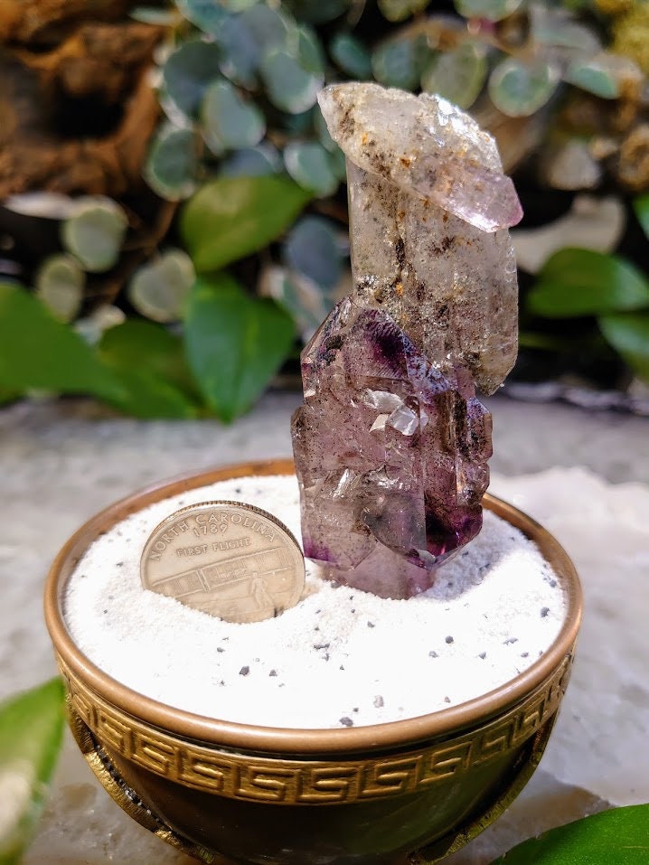 59.1g Chibuku Smoky Amethyst Scepter with Lepidocrocite from Zimbabwe for Collection / Crystal Healing/ Meditation/ Jewelcrafting / Gifting