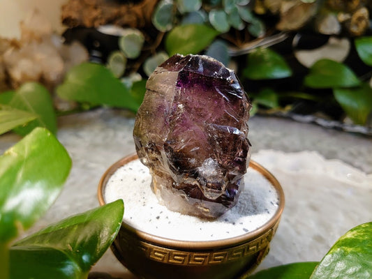 126g Chibuku Elestial Smoky Amethyst Scepter with Lepidocrocite from Zimbabwe for Collection / Crystal Healing/ Meditation/ Jewelcrafting