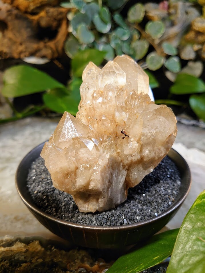 368g Natural Kundalini Smoky Citrine Quartz Cluster with Phantoms for Altar and Home Decor / Energy Work / Crystal Healing / Reiki