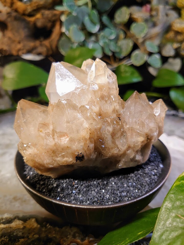 368g Natural Kundalini Smoky Citrine Quartz Cluster with Phantoms for Altar and Home Decor / Energy Work / Crystal Healing / Reiki