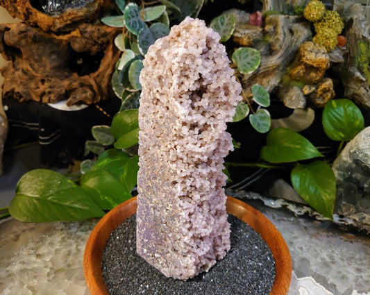 6.75" Grape Agate Tower/Generator/Obelisk Partially Polished for Crystal Healing/ Gemstone Home and Altar Decor/ Reiki/ Meditation