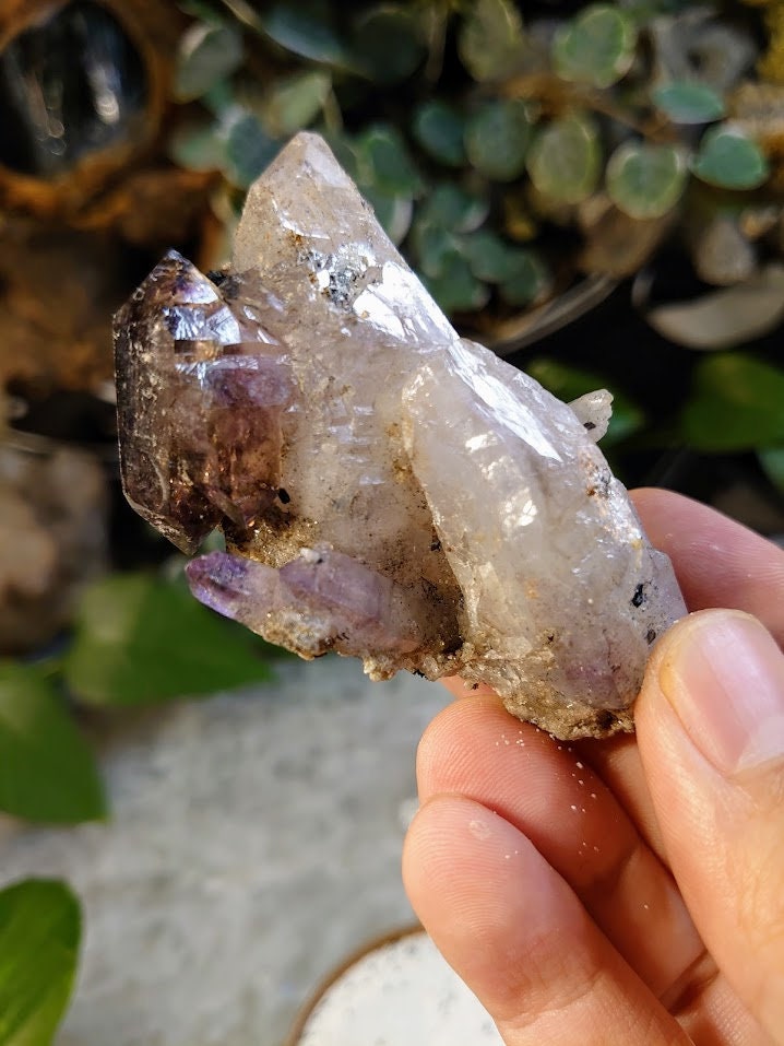 84.6g Chibuku Smoky Amethyst Cluster with Lepidocrocite from Zimbabwe for Collection / Crystal Healing/ Meditation/ Jewelcrafting / Gifting