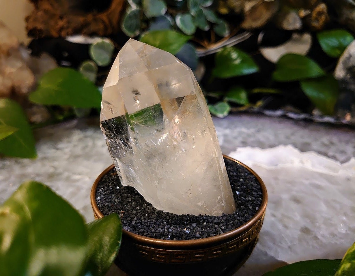 180g Clear Quartz Point from Minas Gerais, Brazil for Crystal Healing/ Meditation/ Altar and Home Decor / Collection