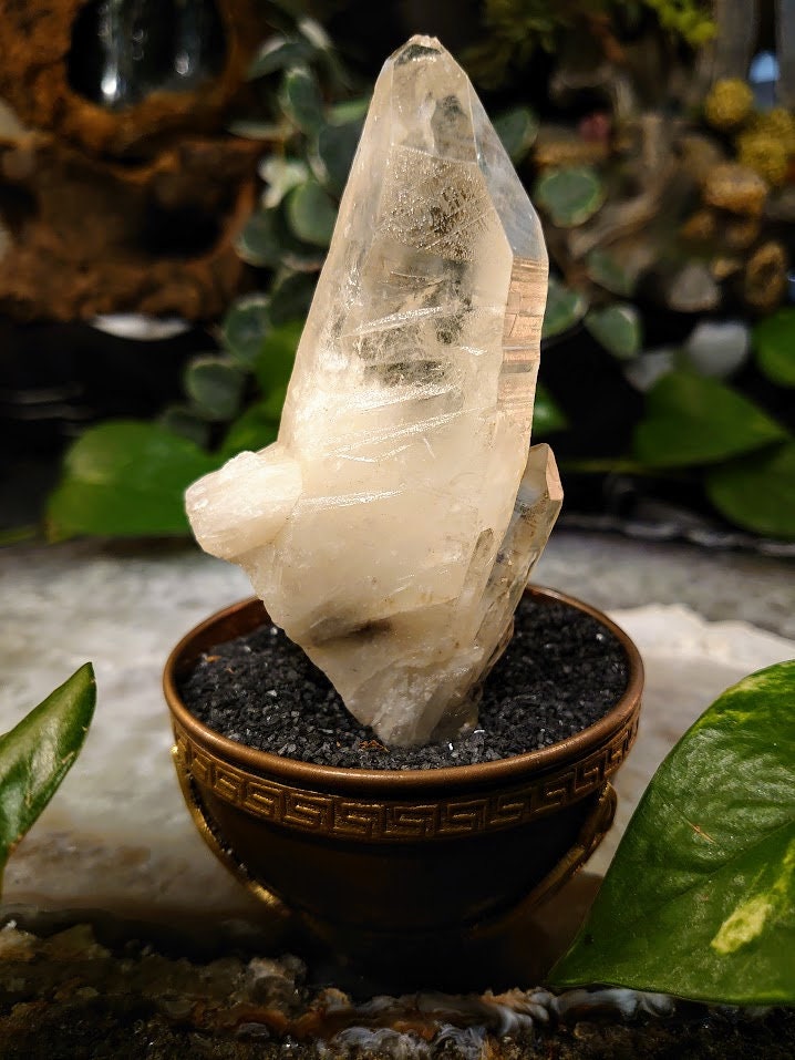 162g Congo Lemurian Quartz Cluster from DRC for Crystal Healing / Meditation / Collection