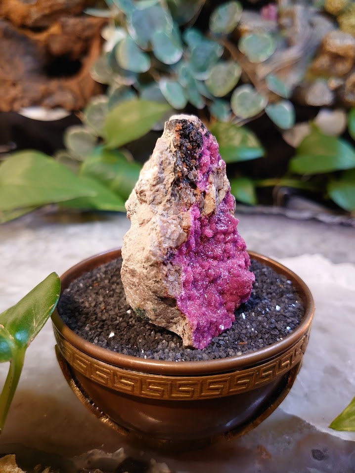 111.1g Natural Cobaltoan Calcite on Matrix with Malachite Inclusions / Salrose for Crystal Healing / Collection / Gifting for Her & Him