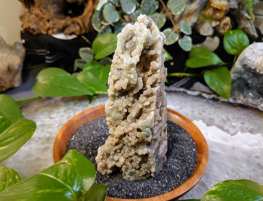 5 1/2" Grape Agate Tower/Generator/Obelisk Partially Polished for Crystal Healing/ Gemstone Home and Altar Decor/ Reiki/ Meditation