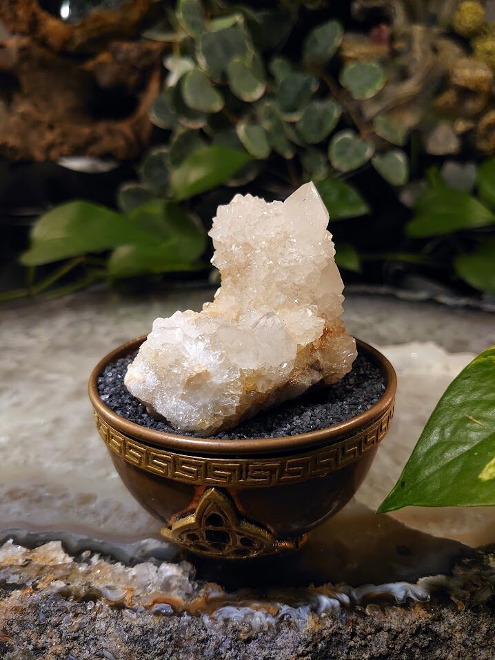 146g Fairy Quartz Cluster from ZA / White Spirit Quartz / Natural / for Crystal Healing / Meditation / Gifting & Housewarming