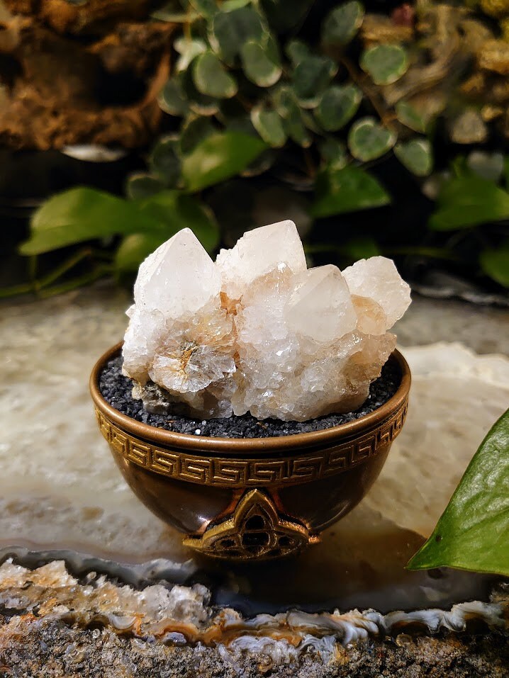 128g Fairy Quartz Cluster from ZA / White Spirit Quartz / Natural / for Crystal Healing / Meditation / Gifting & Housewarming