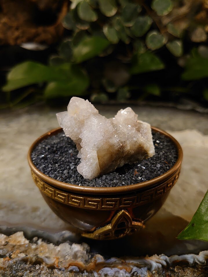 55.7g Fairy Quartz Cluster from ZA / White Spirit Quartz / Natural / for Crystal Healing / Meditation / Gifting & Housewarming