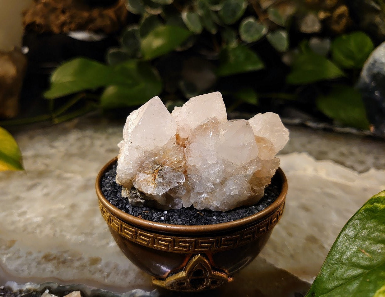 128g Fairy Quartz Cluster from ZA / White Spirit Quartz / Natural / for Crystal Healing / Meditation / Gifting & Housewarming