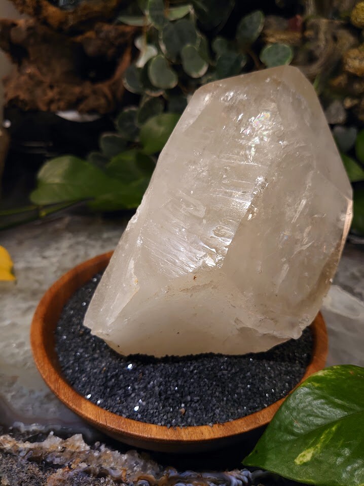 1,784g Large Quartz Point, Semi Polished from Minas Gerais Brazil for Crystal Healing / Meditation / Altar Decor