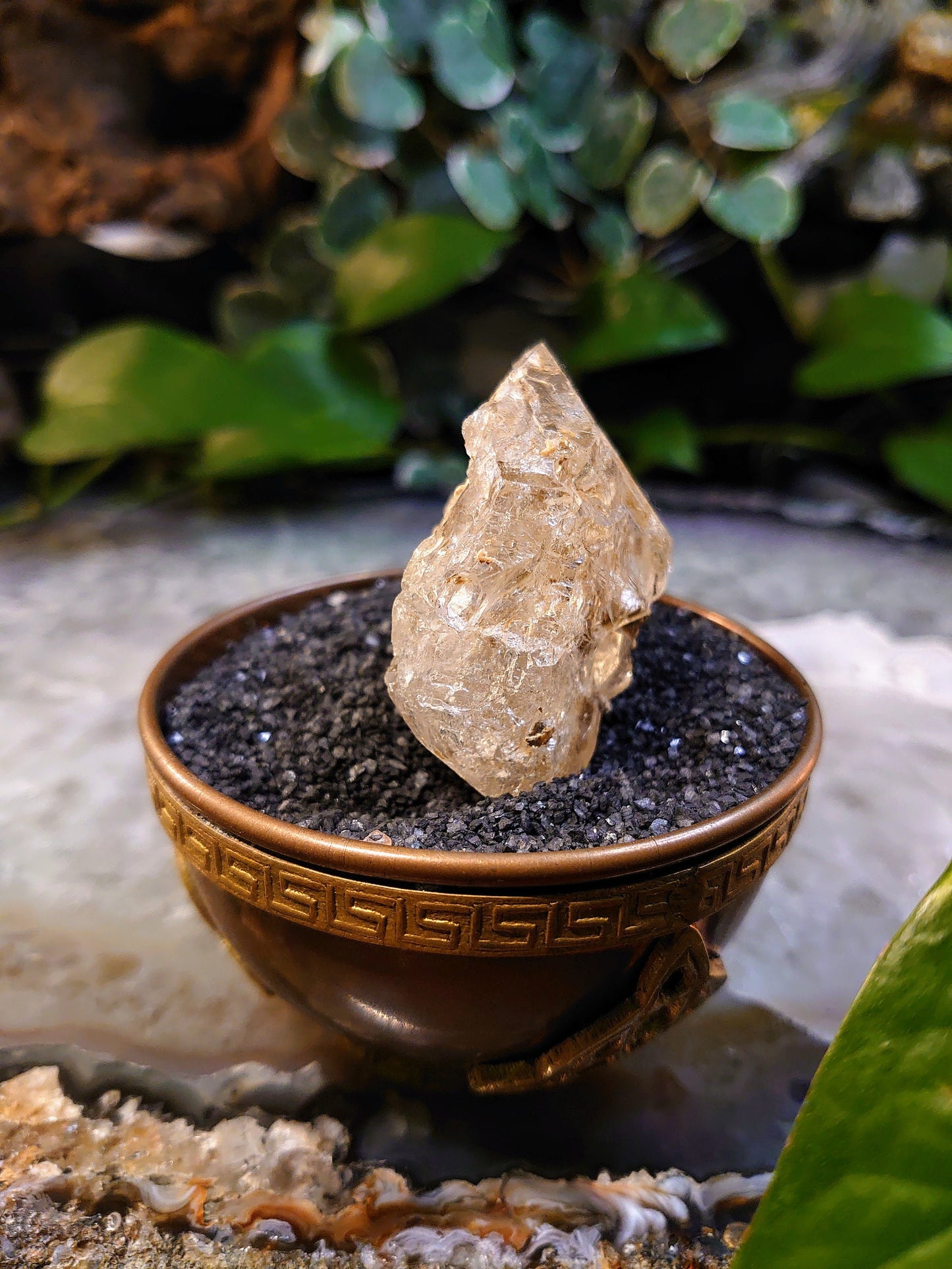 61.42g Double Terminated Skeletal Window Quartz Point from Pakistan for Crystal Grids / Collection