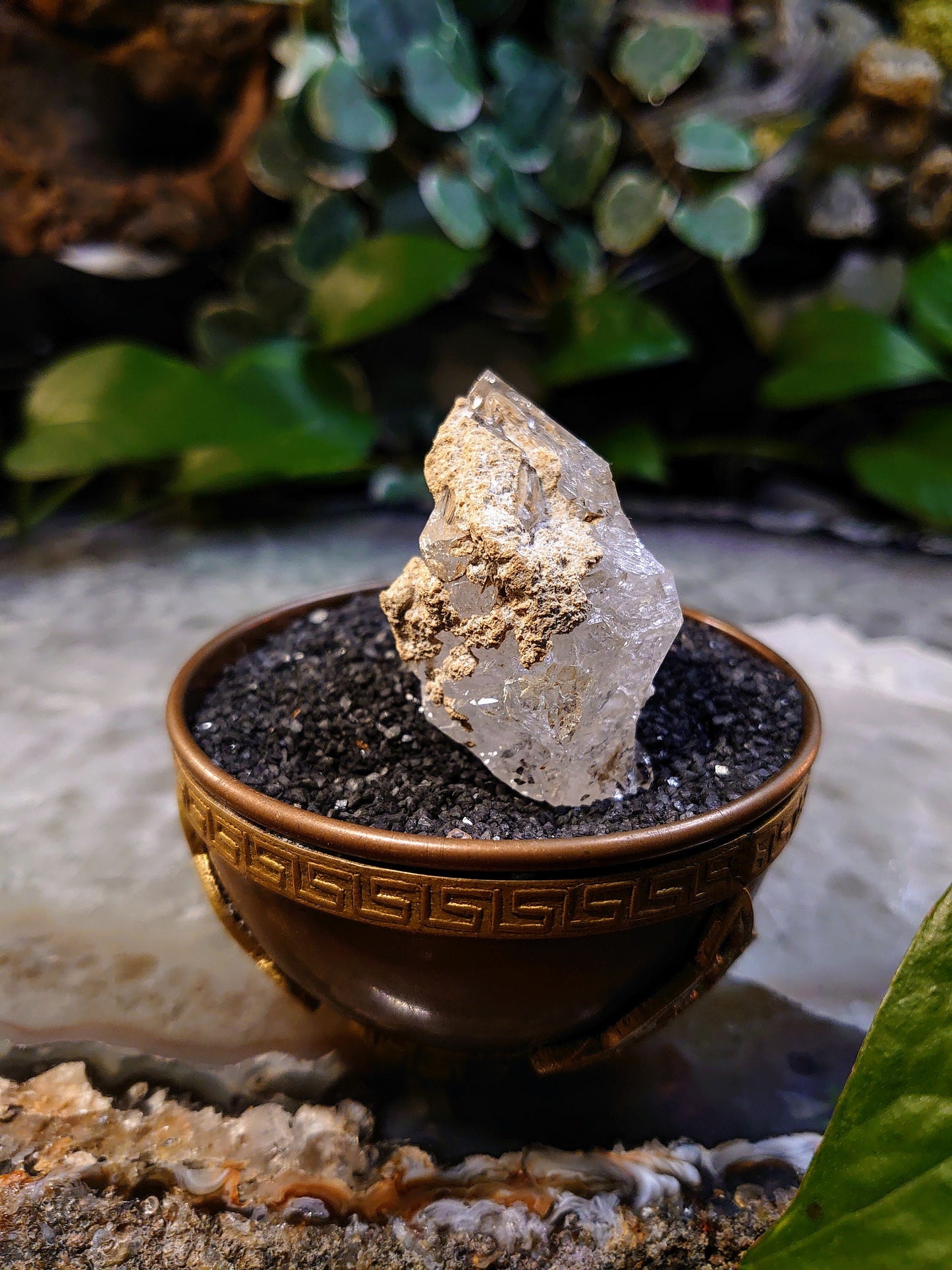 59.8g Double Terminated Skeletal Window Quartz Point from Pakistan for Crystal Grids / Collection