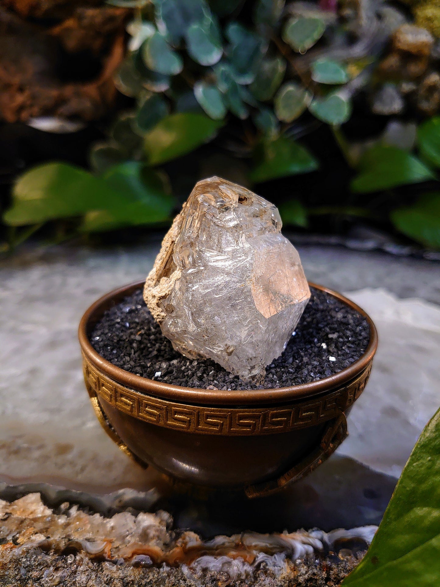 59.8g Double Terminated Skeletal Window Quartz Point from Pakistan for Crystal Grids / Collection