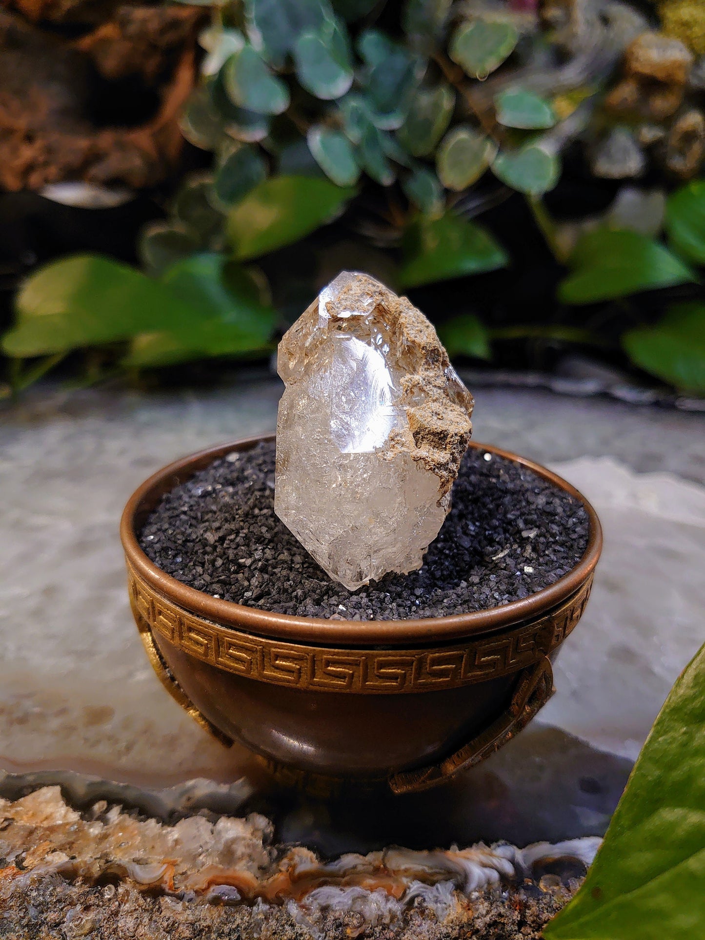 59.8g Double Terminated Skeletal Window Quartz Point from Pakistan for Crystal Grids / Collection