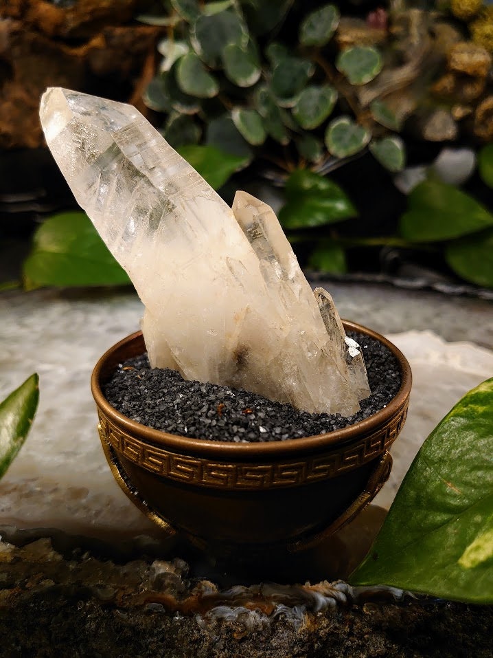 162g Congo Lemurian Quartz Cluster from DRC for Crystal Healing / Meditation / Collection