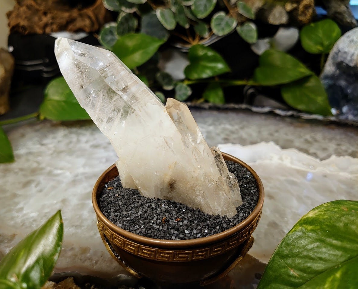 162g Congo Lemurian Quartz Cluster from DRC for Crystal Healing / Meditation / Collection