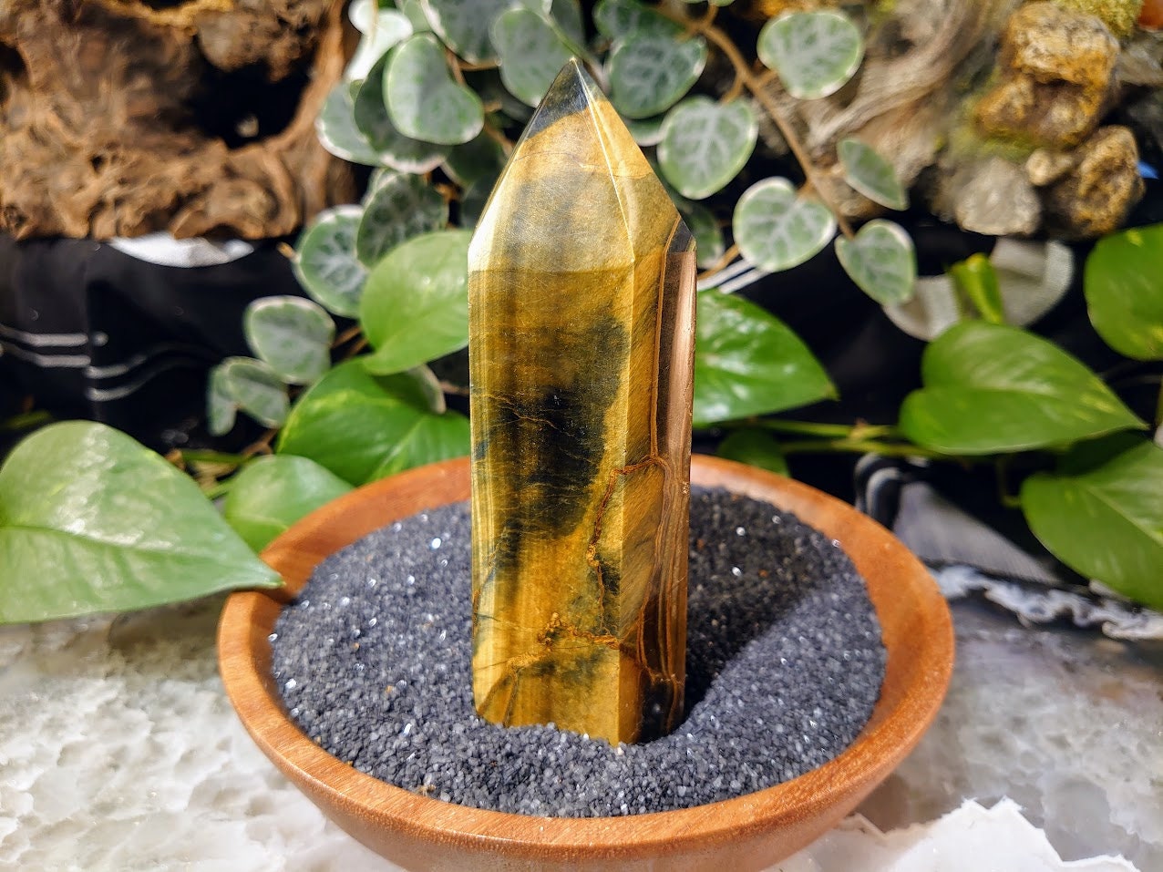 262g Tiger's Eye Tower from Prieska, South Africa for Crystal Healing & Grids / Meditation / Energy Work / Home and Altar Decor