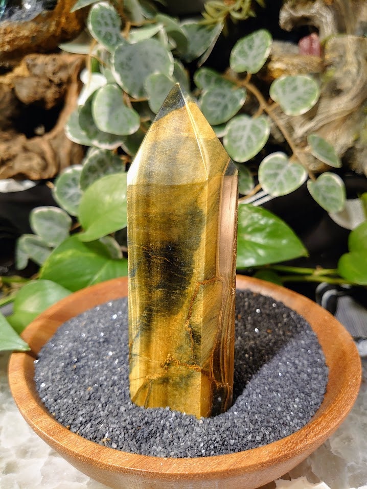 262g Tiger's Eye Tower from Prieska, South Africa for Crystal Healing & Grids / Meditation / Energy Work / Home and Altar Decor