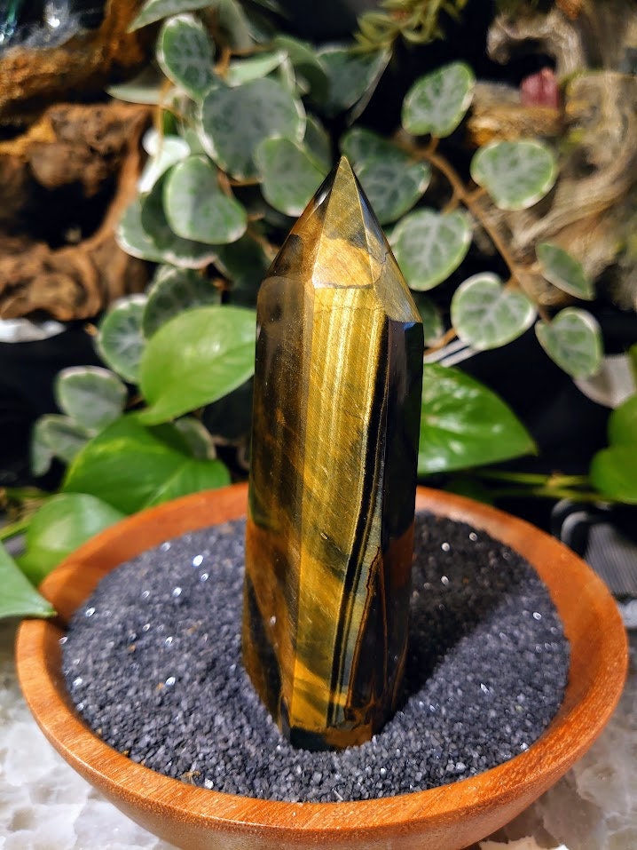 262g Tiger's Eye Tower from Prieska, South Africa for Crystal Healing & Grids / Meditation / Energy Work / Home and Altar Decor