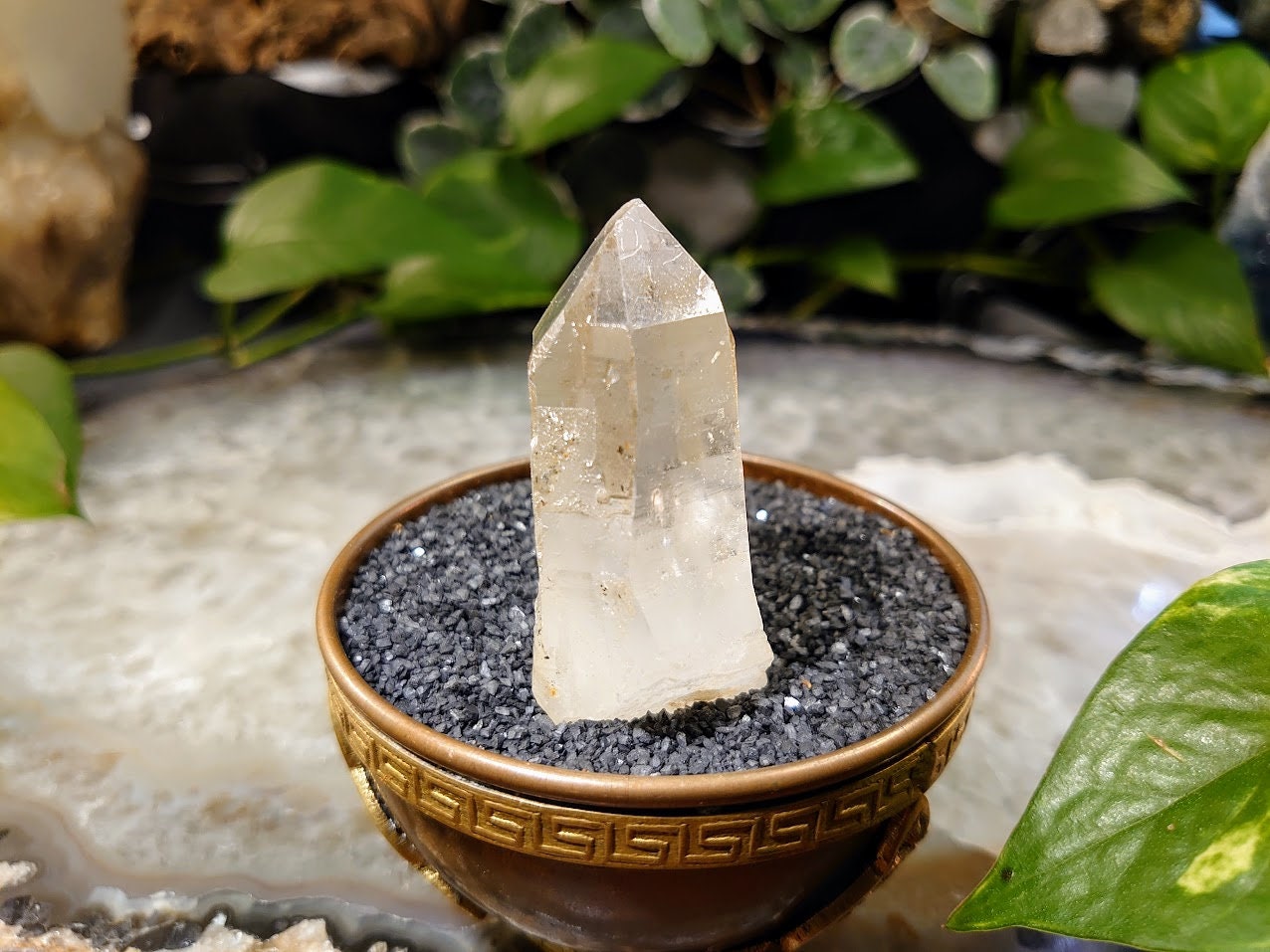 51.2g Congo Lemurian Clear Quartz Point from DRC for Crystal Healing / Meditation / Collection